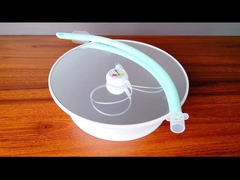 कैप्सूल बैंड के साथ मुंह के माध्यम से एंडोट्रैचियल ट्यूब बुलबुले ईटी ट्यूब एयरवे का संकेत देते हैं